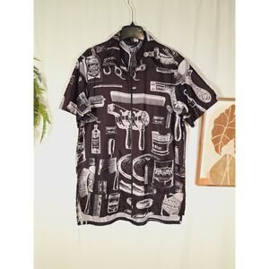 Unbranded Men's Barber Zipper Light Jacket Shirt XL